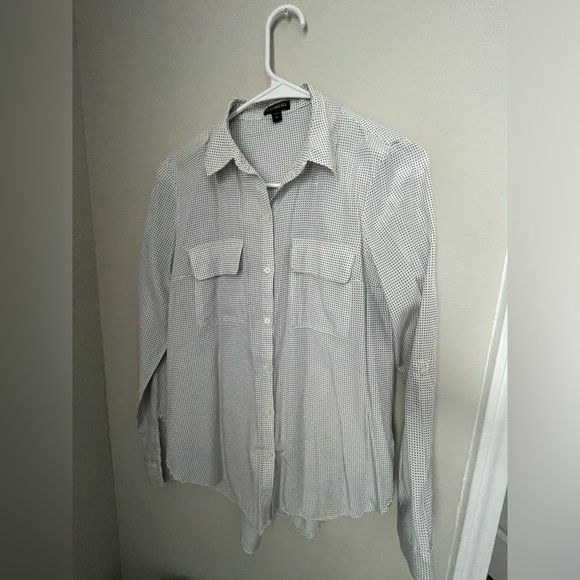 Express Tops - Express full button up long sleeve